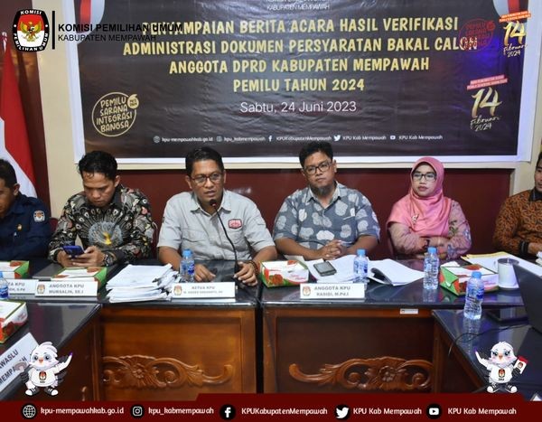Penyampaian BA Hasil Vermin Dokumen Persyaratan Bakal Calon Anggota DPRD Pemilu Tahun 2024