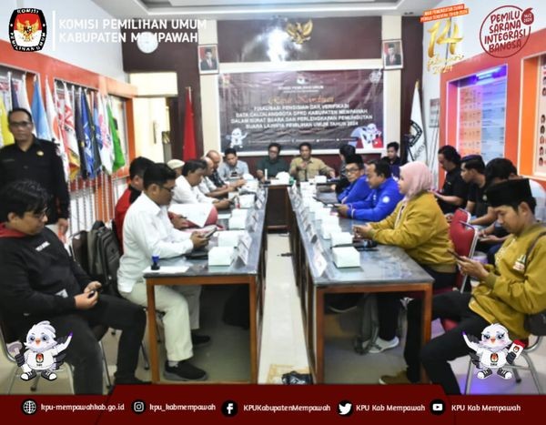 Rapat Koordinasi Finalisasi Pengisian dan Verifikasi Data Calon Anggota DPRD Kabupaten Mempawah