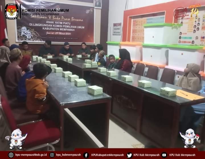 Santunan dan Buka Puasa Bersama Anak Yatim Piatu dilingkungan KPU KABUPATEN MEMPAWAH