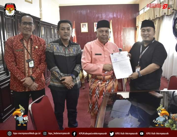 PENYAMPAIAN DAFTAR CALEG TERPILIH ANGGOTA DPRD KABUPATEN MEMPAWAH HASIL PEMILU 2024