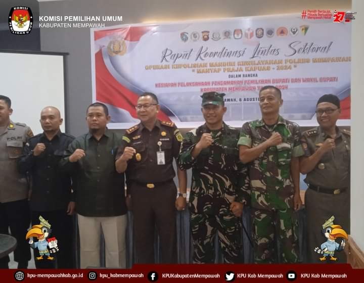 RAPAT KOORDINASI LINTAS SEKTORAL OPERASI KEPOLISIAN MANDIRI KEWILAYAHAN POLRES MEMPAWAH