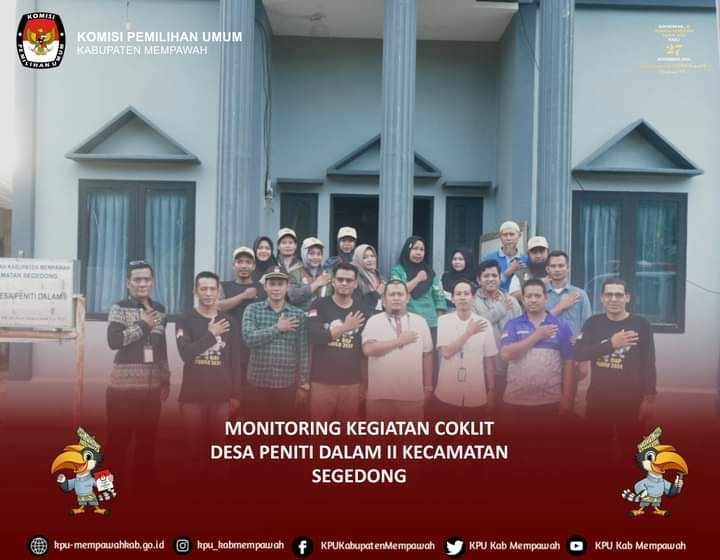 MONITORING KEGIATAN COKLIT DESA PENITI DALAM II KECAMATAN SEGEDONG