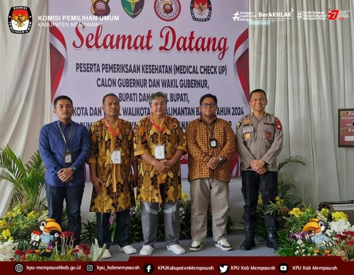 KPU MEMPAWAH PEMERIKSAAN KESEHATAN BAGI PASANGAN CALON BUPATI DAN WAKIL BUPATI TAHUN 2024