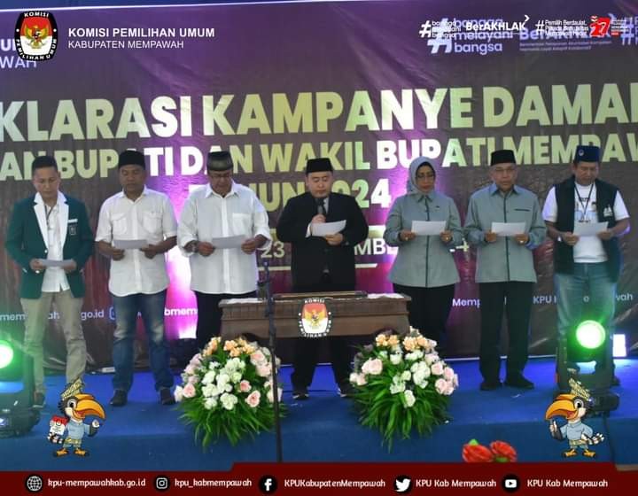 DEKLARASI KAMPANYE DAMAI PEMILIHAN BUPATI DAN WAKIL BUPATI MEMPAWAH TAHUN 2024