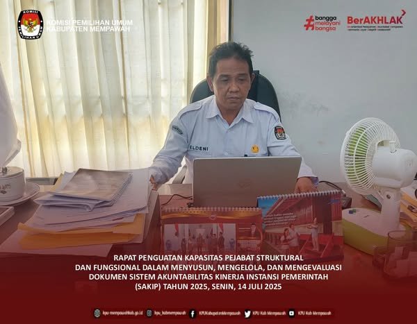 KPU Mempawah Ikuti Rapat Penguatan Kapasitas Penyusunan dan Evaluasi SAKIP 2025