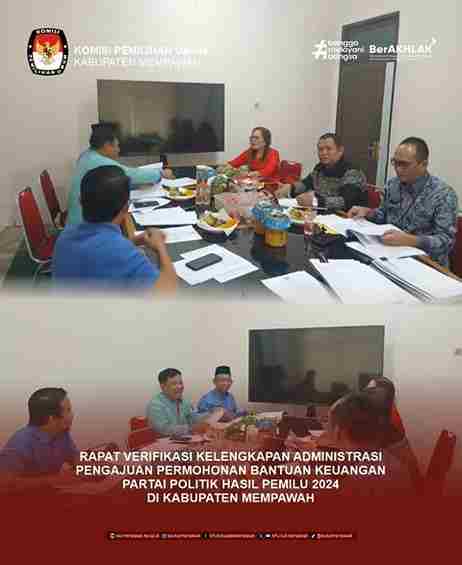 Rapat Verifikasi Administrasi Bantuan Keuangan Parpol Tahun 2024