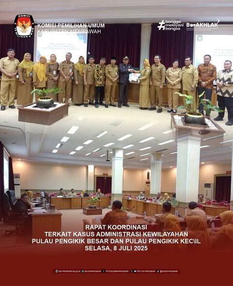 Ketua KPU Kabupaten Mempawah Hadiri Rakor Status Administrasi Pulau Pengikik Besar dan Kecil