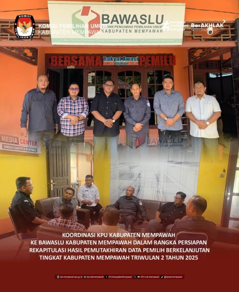 KPU Kabupaten Mempawah Koordinasi dengan Bawaslu Jelang Rekapitulasi PDPB Triwulan II