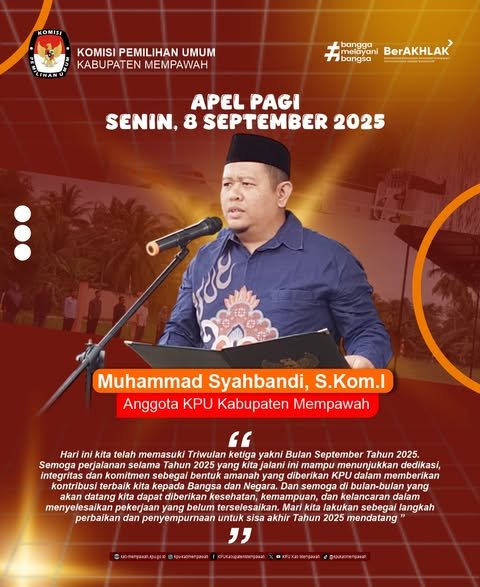 KPU Mempawah Perkuat Disiplin dan Semangat Kerja melalui Apel Pagi