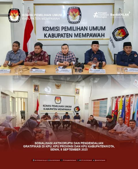 KPU Mempawah Ikuti Sosialisasi Antikorupsi dan Pengendalian Gratifikasi