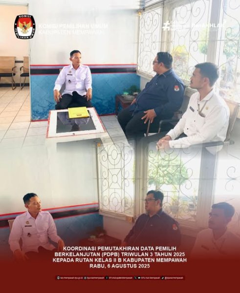 KPU Mempawah Koordinasi dengan Rutan Kelas II B untuk Dukung PDPB Triwulan III