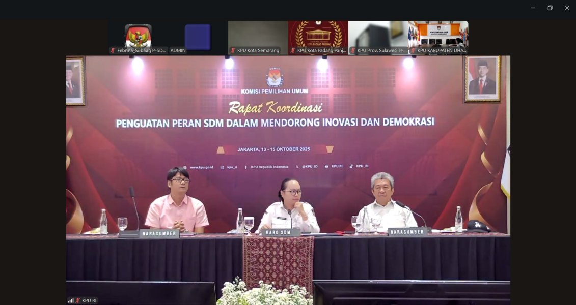 KPU Mempawah Ikuti Rakor Penguatan Peran SDM untuk Dorong Inovasi dan Demokrasi