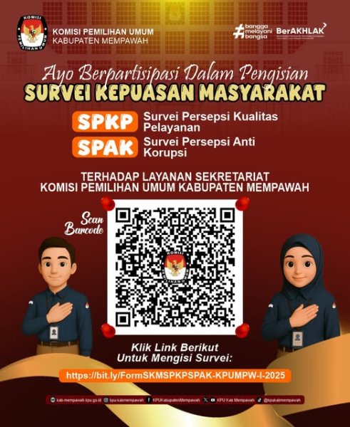KPU Mempawah Ajak Masyarakat Ikuti Survei Kepuasan Layanan Secara Online