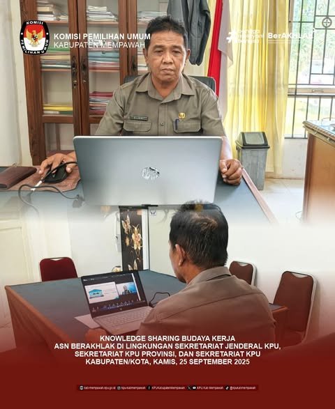 KPU Mempawah Ikuti Knowledge Sharing Budaya Kerja ASN BerAKHLAK