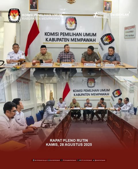 KPU Mempawah Gelar Rapat Pleno Rutin, Bahas Sejumlah Agenda Strategis